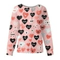 thumbnail image 1 of Valentines Scrub Jackets Women Plus Size Loose Snap Front Cute Love Heart Printed Scrub Tops Hoilday Long Sleeve Scrubs Nursing Workwear Medical Nurse Uniform with Pockets Watermelon Red L, 1 of 5
