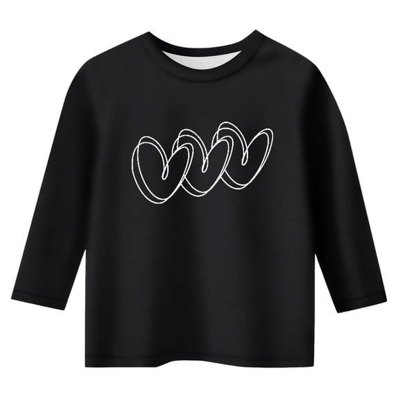 Valentines Shirt Boys Three Quarter Sleeve Graphic Tees Crewneck Casual Pullover Boys Size 5-6 Years Clothes