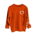 thumbnail image 1 of Valentines Shirt for Women Casual Heart Print Graphic Long Sleeve Oversized Blouse Tops Plus Size Crewneck Sweatshirt, 1 of 6