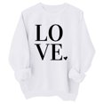 thumbnail image 1 of Valentines Shirts Girls Children Heart Cute Graphic Valentines Day Sweatshirts Long Sleeve Crew Neck Holiday Tops for Little Girls 6-7T, 1 of 2