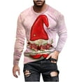 thumbnail image 1 of Valentines Shirts for Men Graphic Print Plus Size Round Neck Holiday Couples Tops Long Sleeve Pullover Casual Tee, 1 of 5