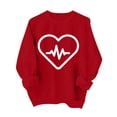 thumbnail image 1 of Valentines Shirts for Women Cute Love Heart Graphic Sweatshirt Long Sleeve Valentines Sweater Women XXXL, 1 of 5