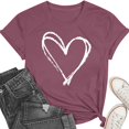 thumbnail image 1 of Valentines Shirts for Women Valentine Crew Neck Shirt Love Heart Graphic Tshirt Cute Girls Valentines Gift Tee Tops, 1 of 8