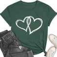 thumbnail image 1 of Valentines Shirts for Womens Funny Tops Love Heart Printed Tees Casual Valentine Gifts Clothes, 1 of 8
