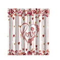 thumbnail image 1 of Valentines Shower Curtain, Romantic Gnome Heart Print Bathroom Curtains, Rustic Farmhouse Decorative Fabric Bath Curtain for Anniversary Wedding Supplies, 71X71 Inch, 1 of 7