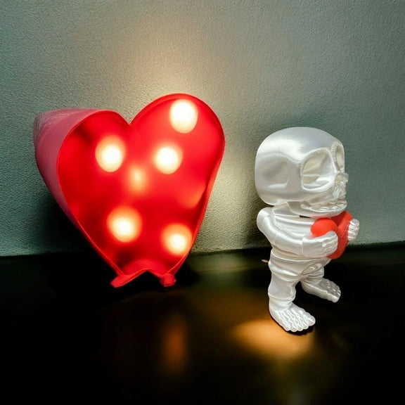 Valentines Skeleton Holding Heart Valentines Day Gift for Her Valentine Desk Decor