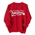 thumbnail image 1 of Valentines Sweatshirt Women Cute Candy Couple Love Heart Print Crewneck Long Sleeve Shirts Lightweight Valentine Gift Funny Loose Outfit Blouses, 1 of 3
