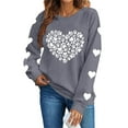 thumbnail image 1 of Valentines Sweatshirts For Women Funny Leopard Print Love Heart Long Sleeve Sweater Round Neck Graphic Tops Shirts 2026 Clothes Outfits, 1 of 4