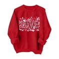 thumbnail image 1 of Valentines Sweatshirts for Women Cute Crew Neck Sweatshirt Heart Print Long Sleeve Shirt Fashion Trendy Outfits, 1 of 7