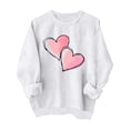 thumbnail image 1 of Valentines Sweatshirts for Women Cute Crew Neck Sweatshirt Heart Print Long Sleeve Shirt Fashion Trendy Outfits, 1 of 7