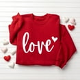 thumbnail image 1 of Valentines Sweatshirts for Women,Cute Love Heart Graphic Plus Size Shirts Long Sleeve Crewneck Pullover Tops 2026, 1 of 4