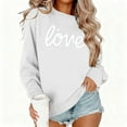 thumbnail image 1 of Valentines Sweatshirts for Women,Cute Love Heart Graphic Plus Size Shirts Long Sleeve Crewneck Pullover Tops, 1 of 5