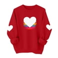thumbnail image 1 of Valentines Sweatshirts for Women Love Heart Graphic Pullover Crewneck Long Sleeve Tops Valentine's Day Sweatshirt, Valentines Day Gifts for Her,S, 1 of 2