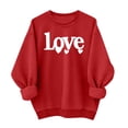 thumbnail image 1 of Valentines Sweatshirts for Women Love Heart Graphic Pullover Crewneck Long Sleeve Tops Valentine's Day Sweatshirt, Valentines Day Gifts for Her,XL, 1 of 2