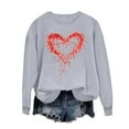 thumbnail image 1 of Valentines Sweatshirts for Women Oversized Heart Love Shirt Graphic Tees Casual Long Sleeve Crewneck Pullover Tops, 1 of 5
