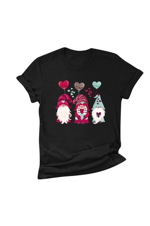 Valentines T Shirts for Women Heart Graphic Wife Tops Blouse Cute Fashion Casual Short Sleeve Blouse Gift Clothes for Her