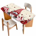 thumbnail image 1 of Valentines Table Cloths for 6 Foot Rectangle Tables, Pink Red Love Heart Gnomes Eucalyptus Rustic Patio Waterproof Elastic Fitted Tablecloths, Washable Rectangular Table Cover for Camping, 1 of 8