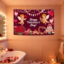 Valentines Tapestries Festive Valentines Tapestries for Room Wall Decor Holiday Decoration Love Theme Party Romantic Atmosphere Valentine Tapestry