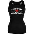 thumbnail image 1 of Valentines This Girl Loves Her Bichon Frise Black Juniors Soft Tank Top, 1 of 1