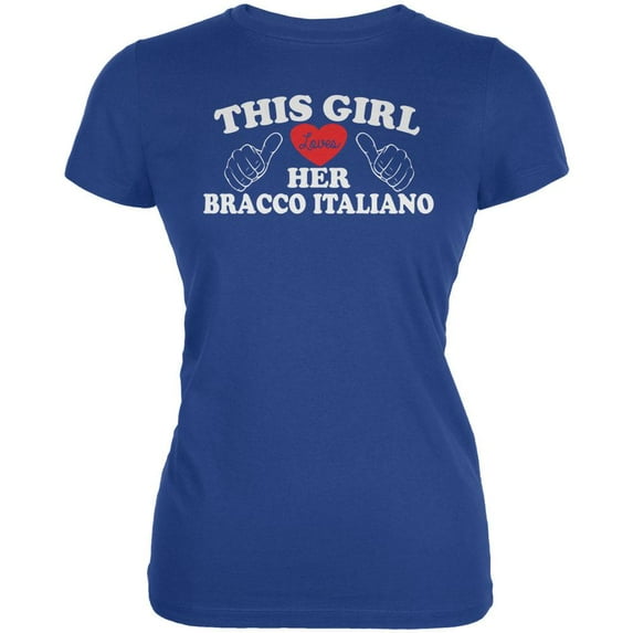 Valentines This Girl Loves Her Bracco Italiano Royal Juniors Soft T-Shirt