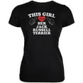 thumbnail image 1 of Valentines This Girl Loves Her Jack Russell Black Juniors Soft T-Shirt - X-Large, 1 of 1