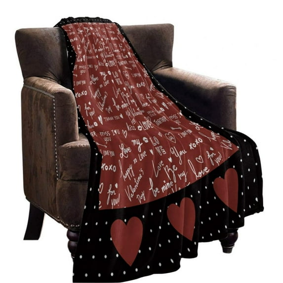 Valentines Throw Blanket,Super Soft Flannel Fleece Blanket for Couch Bed Sofa,Valentines Day Gifts,40 x 50 Inch