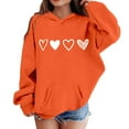 thumbnail image 1 of Valentines Toddler Girl Boy Outfit Valentines Day Shirt Long Sleeve T-Shirts Vintage Tops Sweatshirt For Girls Orange 13 Y-14 Y, 1 of 3