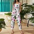 thumbnail image 1 of Valentines Womens Overalls Cute Pink Heart Print Wide Leg Overalls Casual Spring Summer Outfits Valentine's Casual Rompers with Pockets 2026, 1 of 4