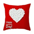 thumbnail image 1 of Valentines day decorations,16"*16" Set of 2 valentines day pillow covers,Faux Fur Wool Decorative Anniversary Cushion Case for Sofa Home Decoration Red,A, 1 of 8