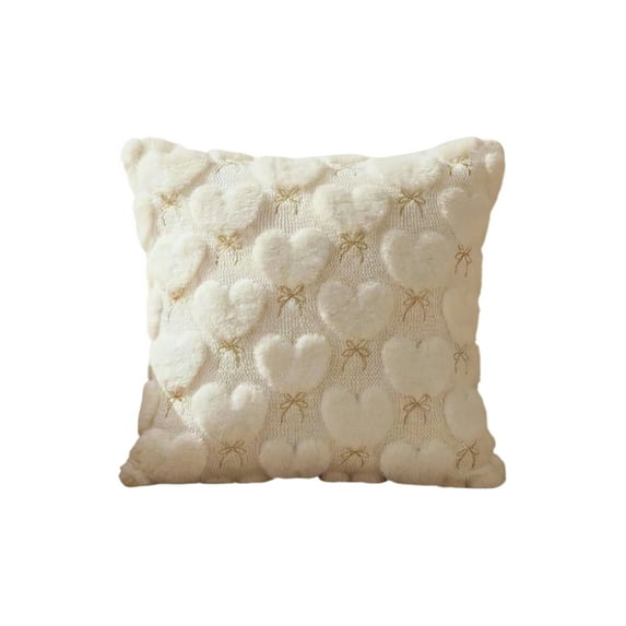 Valentines day decorations,valentines day 20"*20" pillow covers,Faux Fur Wool Decorative Anniversary Cushion Case for Sofa Home Decoration Red,Design F-22