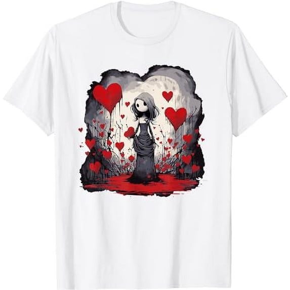 Valentines ghost goth love white T-Shirt
