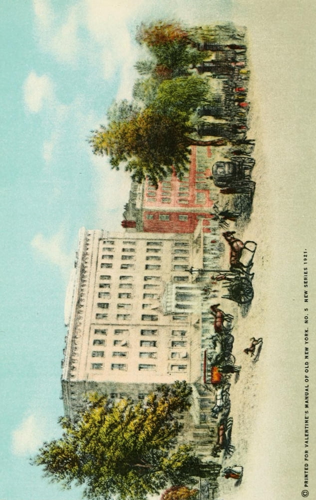 Valentines manual of old New York 1919 Astor House Broadway Canvas Art - Unknown (24 x 36)