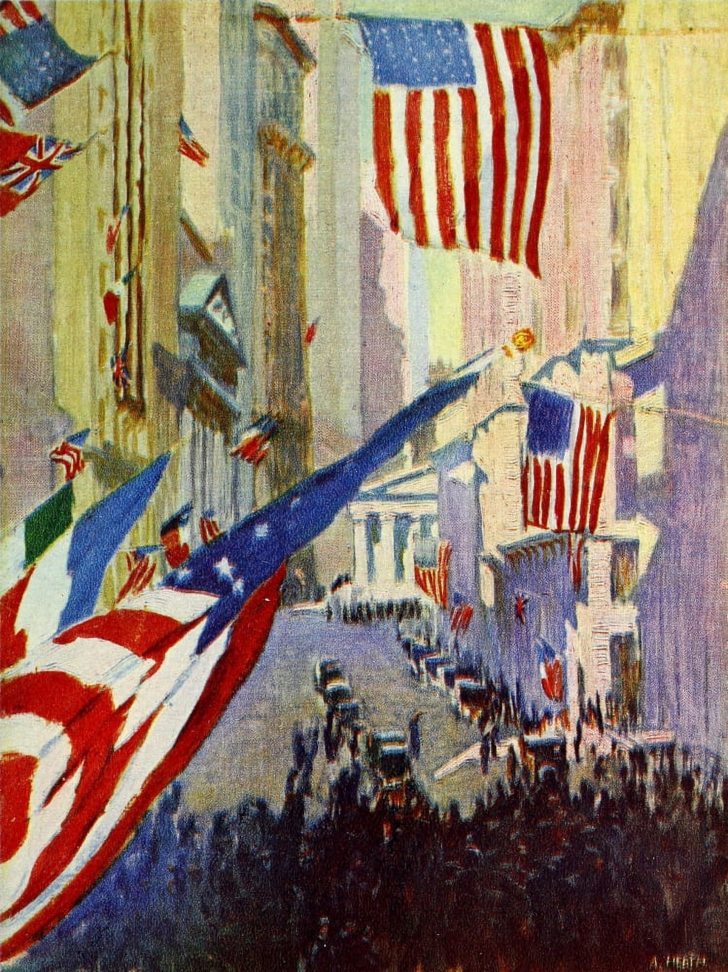 Valentines manual of old New York 1919 Broad Street 1917 Canvas Art - Unknown (24 x 36)