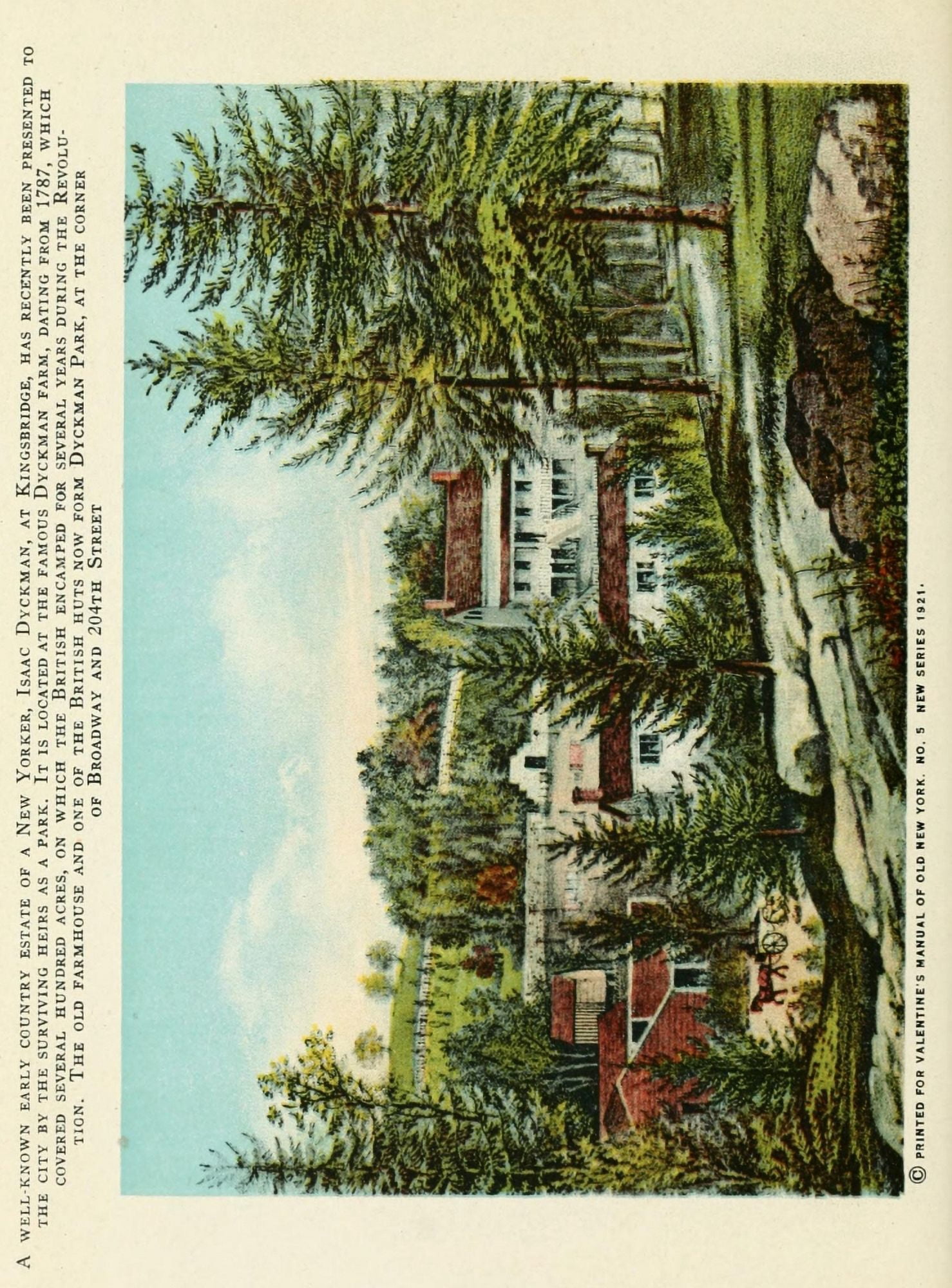 Valentines manual of old New York 1919 Isaac Dyckmans house Canvas Art - Unknown (18 x 24)