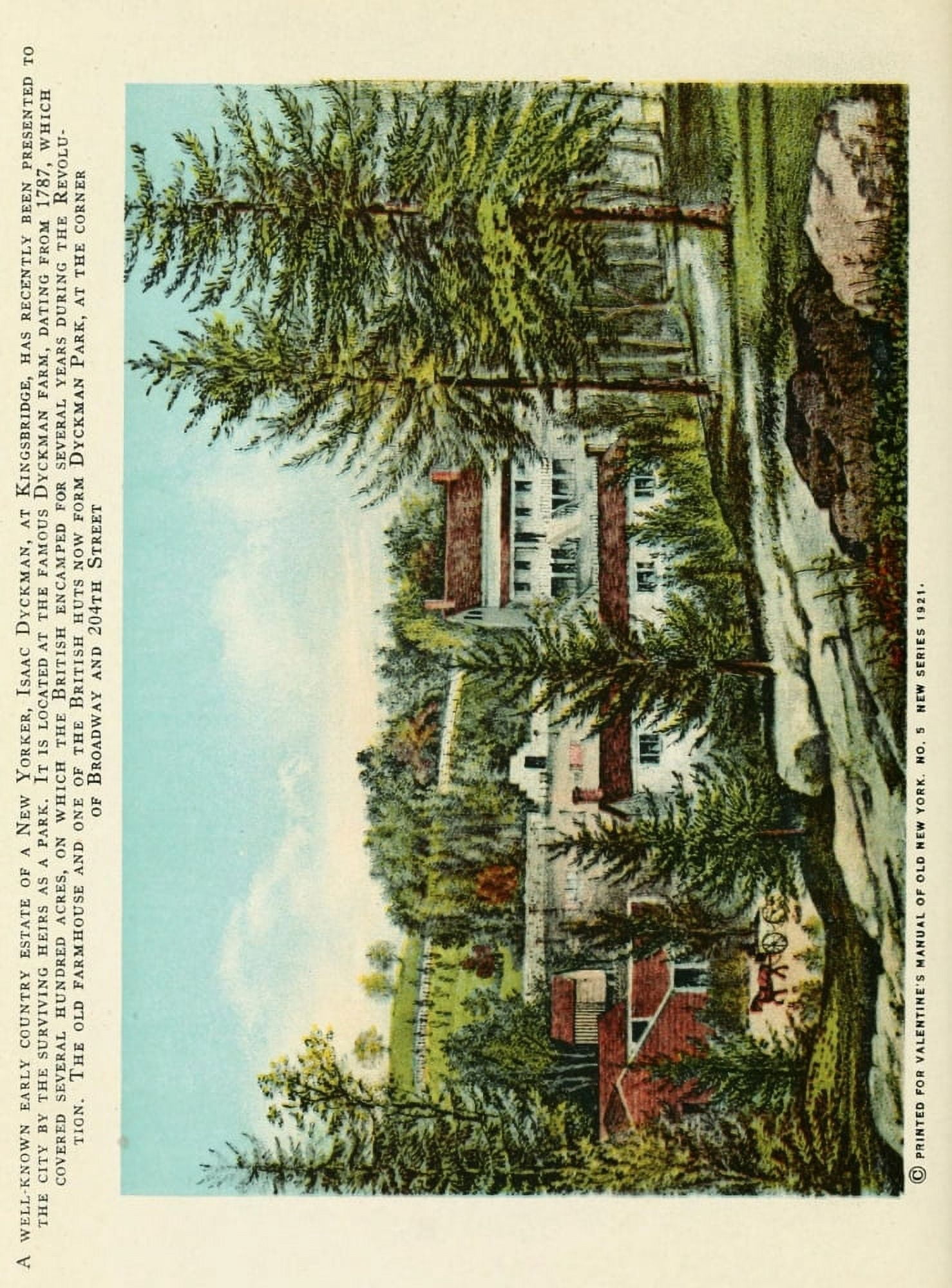 Valentines manual of old New York 1919 Isaac Dyckmans house Canvas Art - Unknown (24 x 36)