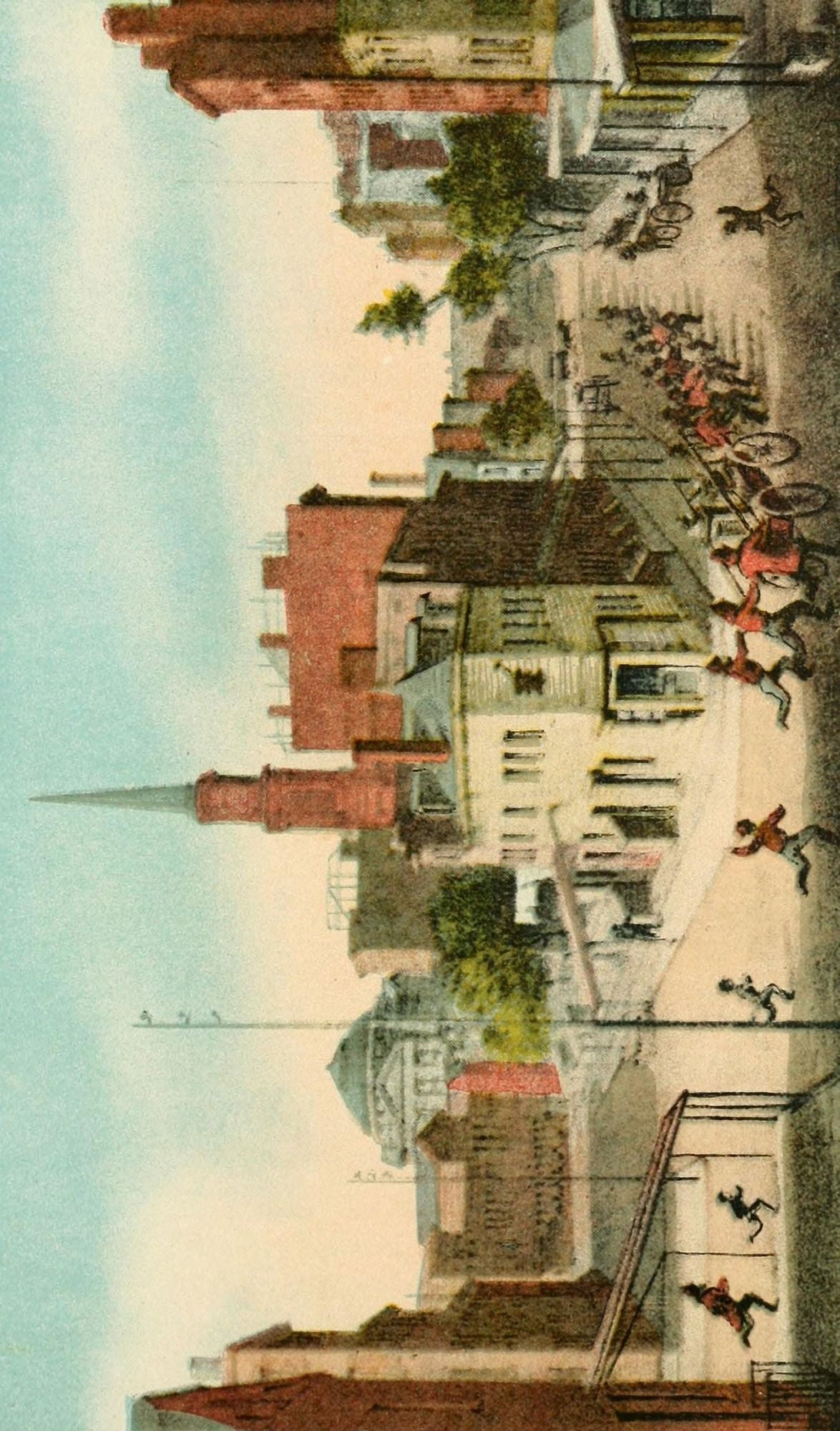 Valentines manual of old New York 1919 Junction of Marion & Elm Streets Canvas Art - Unknown (18 x 24)