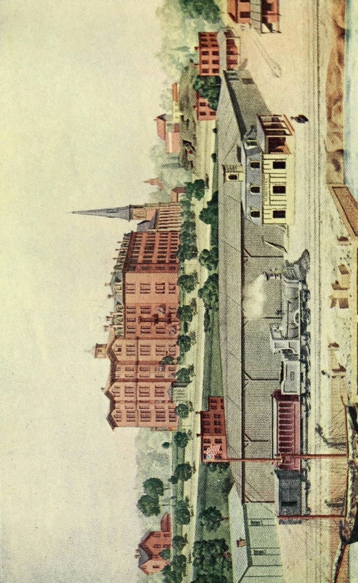 Valentines manual of old New York 1919 Manhattan College & Station 1855 Canvas Art - Unknown (24 x 36)