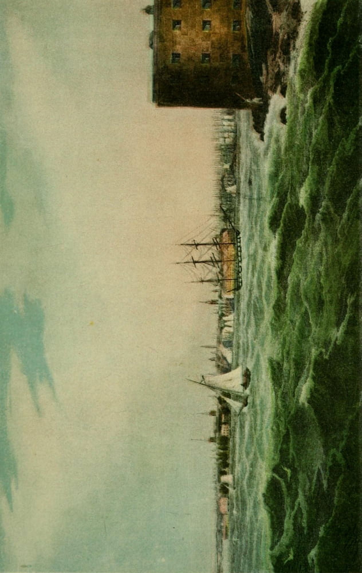 Valentines manual of old New York 1919 New York from Governors Island 1825 Canvas Art - Unknown (18 x 24)