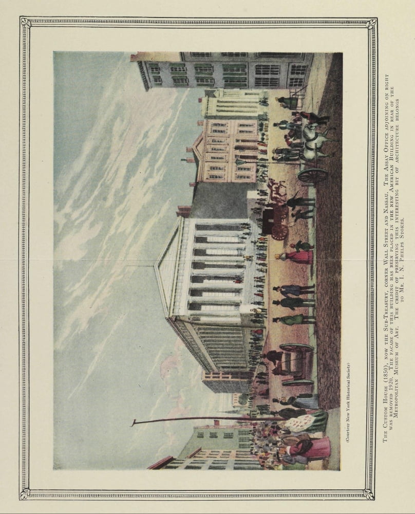 Valentines manual of old New York 1919 The Custom House Canvas Art - Unknown (18 x 24)