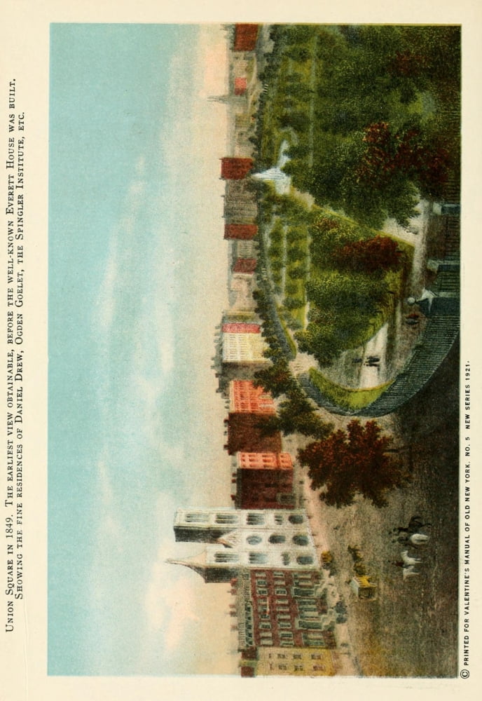 Valentines manual of old New York 1919 Union Square Canvas Art - Unknown (24 x 36)