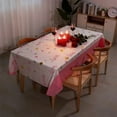 thumbnail image 1 of Valentines's Day Tablecloth 54x107 Inch - Valentines Day Red Heart Table Cover Rectangle Disposable Plastic Tablecloth for Anniversary Engagement Wedding, Birthday Decor, Pink-2, 1 of 4