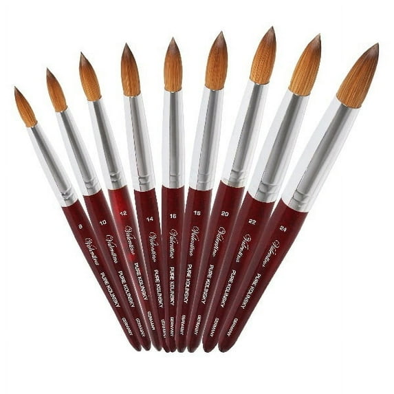 Valentino - Acrylic Nail Brush Red Cherry Wood (Size 10)