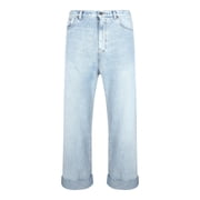 Valentino Garavani High Waist Turn-Up Jeans Mens