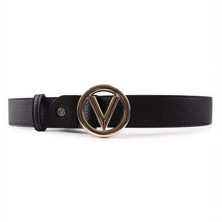 ベルト VALENTINO GARAVANI Woman Belt Black 6W2T0S11ZFR 0SM Valentino Designer Belt in Classic Black with Elegant Golden