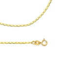 thumbnail image 1 of Valentino Chain Solid 14k Yellow Gold Necklace Flat Link Genuine Polished Style Thin, 1.3 mm - 22 inch, 1 of 1