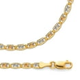 thumbnail image 1 of Valentino Chain Solid 14k Yellow White Rose Gold Necklace Star Edge Diamond Cut Multi, 2.6 mm - 20 inch, 1 of 1