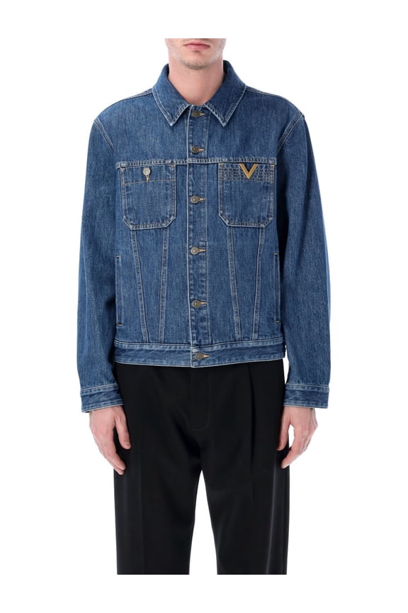 Garavani Vgold Cotton Denim Button Jacket (Men's)