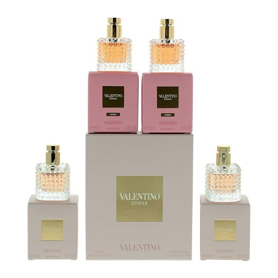 Valentino Donna 4-Piece Fragrance Gift Set for Men & Women