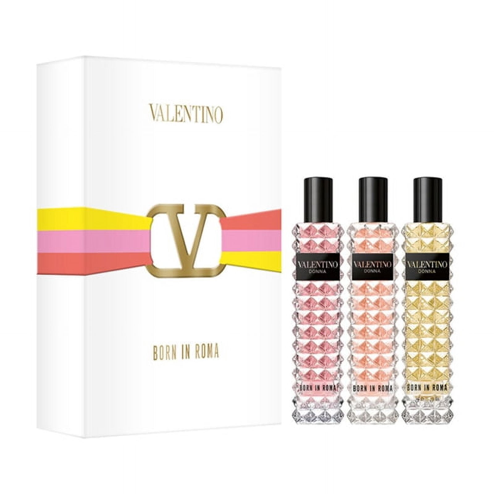 安価 ワタナベ Roma in Born Donna Valentino Travel EDP 15ml x 3 - Set Gift 香水(女性用)