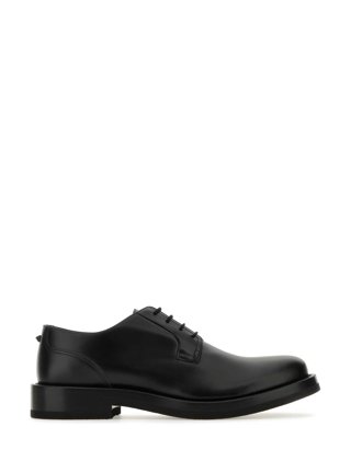 Obero - Black/White, Open lace-up shoe